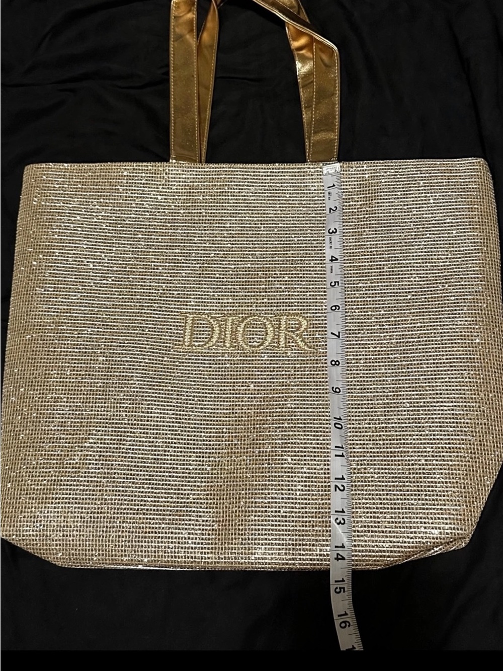 Dior Metallic Gold Woven Tote